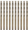 Metric Cobalt Drill Bits 4.2mm 10PCS, M35 high Speed Steel, high Hardness Straight Shank Drill, Mechanical or Hand Drill for Drilling, Suitable for Stainless Steel, Iron, Copper and Aluminum.