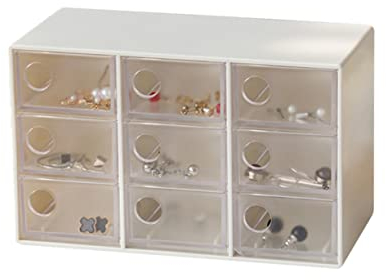 KOMBIUDA Conteneurs De Stockage Accessoires De Bar Se Maquiller Bureau Petit Tiroir Mini-tiroirs Stockage De Perles Bijoux Pinces à Cheveux Blanche Style Organisateur