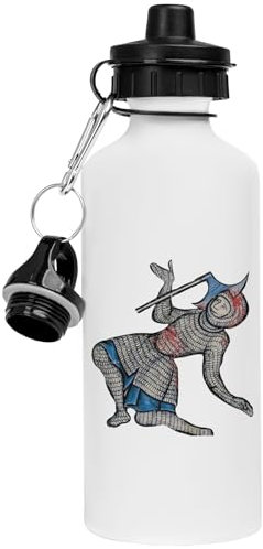 MAGITONE Mittelalterliches Ritter Meme Weiße Trinkflasche Aus Edelstahl