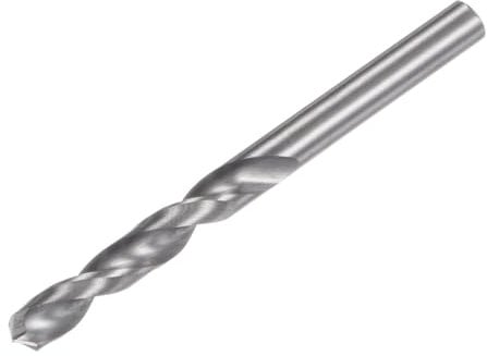 sourcing map Solid Carbide Drill Bit, 3.3mm (0.13) YG6X/C3 Micro-Grain Tungsten Carbide Jobber Twist Drill Bits Straight Shank for Drilling Stainless Steel Aluminum Metal Plastic