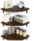 Alsonerbay Eckregal Wandregal Holz 3er Set, Hängend Schweberegal Küche Regale für Wand für Schlafzimmer Wohnzimmer Büro Badezimmer Kinderzimmer