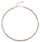 Aleasha Amethyst Kette Boho Halskette Damen Edelstahl mit lila Edelstein 45cm verstellbar Handgefertigt Choker für Sommer Strand Schmuck Geschenke