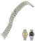 KDEGK 316L Edelstahl-Armband, 20 mm, passend für Rolex Datejust Oyster Perpetual 36 mm, Zifferblatt-Armband, silberfarben, goldfarben, solides Armband(Silver 2)