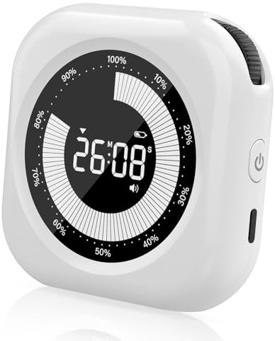 XREXS Visueller Timer Digital für Kinder, Countdown Timer für Kinder und Erwachsene, Lautstärke und Helligkeit einstellbar, Kurzzeitmesser für Küche Schule Büro