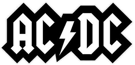 Auto Aufkleber 13 * 6Cm Dc Ac Vinyl Aufkleber Kreativer Autoaufkleber Für Auto LKW Fenster Autoscooter Aufkleber