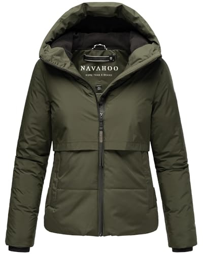 Navahoo Damen Winterjacke warme Steppjacke mit Fleece-Innenfutter und Kapuze Liebesküken XIV XS-XXL