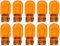 CARALL 10 Pezzi Lampadine Alogene T20 W21/5W 7443 12V 21/5W Arancione, Ricambi Lampade 12V Per Auto e Moto