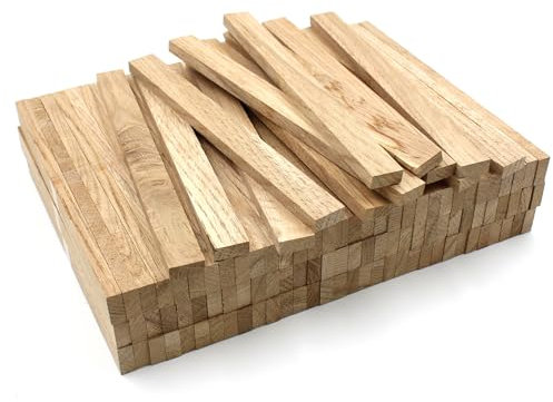 40x Holzleiste 16x8x250mm Eiche lose Bastelklötzchen zum Basteln Bastelstäbe (Eiche 16x8x250mm)