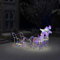 Rentiere & Schlitten Weihnachtsdeko 160 LEDs 130cm Acryl Leuchtartikel Farbe Bunt