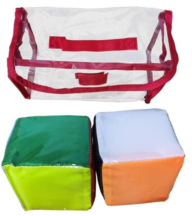 Milageto Schaumstoffwürfel für Kinderspiele, Schaumstoffspielwürfel Plüschwürfel Spielzeug mit Beutel, Lernwürfel Würfelspiel Brettspiel für Kinder Jungen und Mädchen ab 2 3 4 5 6 Jahren, stil c