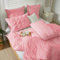 YASMENG Seersucker Housse de Couette 220x240 Rose Grand À Carreaux Seersucker Parure de Lit Doux Respirant Microfibre Linge de Lit 2 Personne Adulte avec Fermeture Éclair 2 Taies d'oreiller 65x65 cm