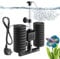 AQQA Filtro per acquario, pompa interna elettrica per acquario, 5 W, silenzioso, sommergibile, con filtrazione multistadio, per acquari fino a 150 l