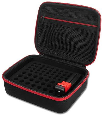 Glamgen Battery Storage Case with BT-168 Tester, Holds 64 AA AAA Batteries, Portable Organizer Box for Home, Emergency, Travel - Hard Protective Case (Batteries Not Included)