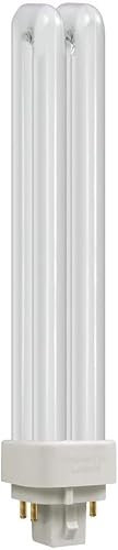 4 x Luxsa Lighting 26W CFL G24Q-3 4 Pin Compact Fluorescent Light 26W PLC Tube Bulbs 1750LM Energy Saving G24Q-3 Compact Fluorescent Lamp CFL Light Bulbs 4000K Cool White Double Turn 2U Tube