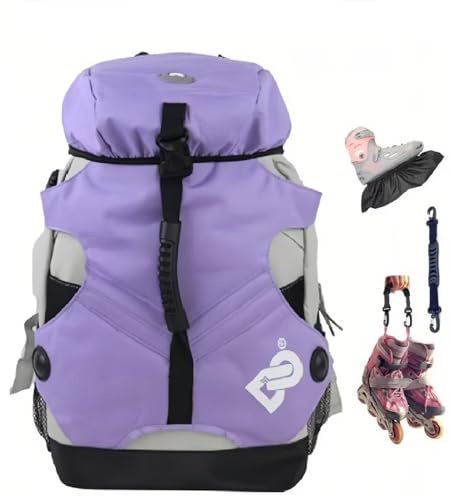 ZBH1985 Mehrfachfächer-Rollschuhrucksack zur Außenaufbewahrung von Inlineskates, Quad-Skates, Kunstlaufschuhen und Eisläufern