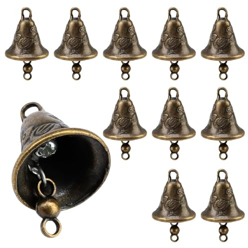 11Pcs Craft Bells Vintage Brass Hanging Bell Small Jingle Bells for Home | Decoration Wind Chimes for Christmas Decorative DIY Crafts Ornaments