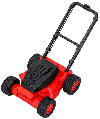 Miniature Dollhouse Lawnmower Model for 1:18 Scale, Creative Red Lawn Mower Mini Ornament Decoration, Realistic Compact Lightweight Decor for Doll House Home Festival Scenes