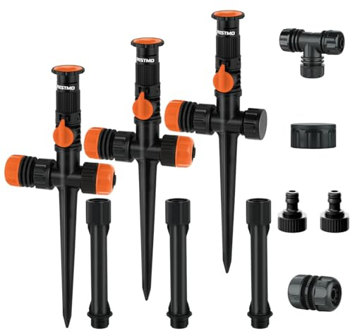 RESTMO 3er-Pack Garden Sprinkler System, DIY Lawn Sprinkler Set