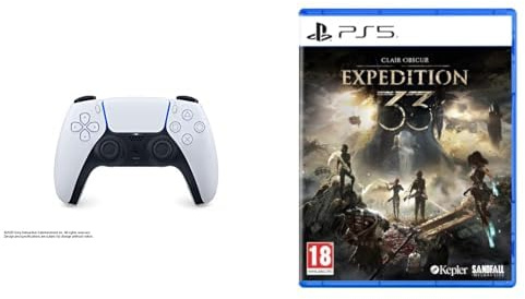 Sony PlayStation5 - DualSense Wireless Controller White + Clair Obscur: Expedition 33 PS5