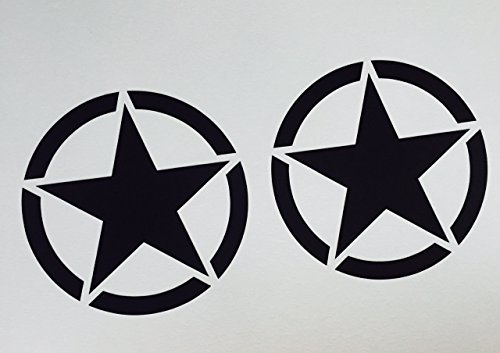 2 x Us Army Stern Schwarz Oldschool Auto Aufkleber Tuning Sticker Hotrod Retro
