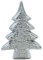 DARO DEKO Keramik Tannenbaum Silber - 26,5cm