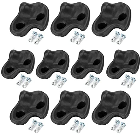Alomejor 10PCS Kletterstein Plastik - Strukturiertes Klettern h?lt Felsen Wand Steine mit Schrauben f¨¹r kletternde Rahmen Baum H?User und Kinder