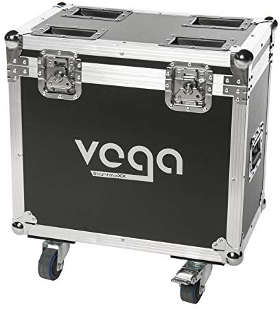 LightmaXX Tour Case, Für 2x Vega 3Way Pro Moving Heads, Hochwertiges Holzcase, Mit Rollen, Butterfly-Verschlüssen
