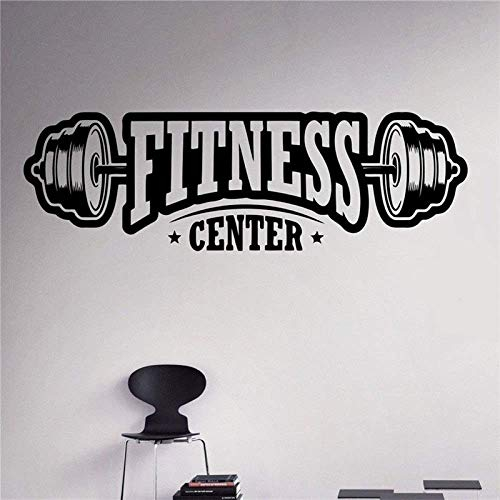Vinyl Wandtattoo Gym Fitness Sport Gesundheit Schönheit Schild Aufkleber Dekor Club Room Interior Design Kunst Wandbilder H57Cm X B81Cm