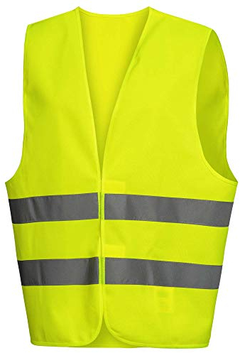 NITRAS Warnweste gelb 4XL, Warnweste Auto, Sicherheitsweste, Warnschutzweste
