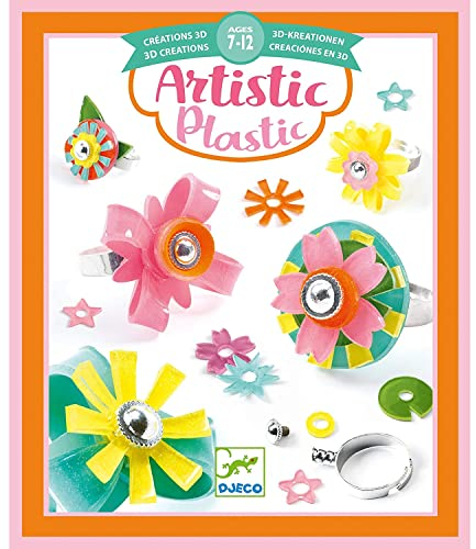 DJECO Artistic Kunststoff-Ringe für kreative Aktivitäten, Mehrfarbig (DJ09499)