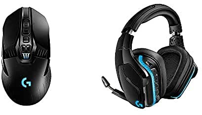 Logitech G903 Lightspeed Souris Gamer sans Fil, 16000 PPP, RVB Gaming, Poids Ajustables, 6 Boutons Programmables, Noire & G935, Casque Gaming sans Fil avec Son Surround 7.1, Transducteurs Pro-G 50 mm