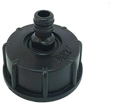 TopHomer 1pc Raccord S60x6 avec Embout Male 3/4,Raccord/Bouchon S60x6 Mamelon raccord Rapide et Joints pour cuve 1000 litres IBC