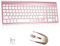 Wireless Keyboard and Mouse Combo, 2.4G Compatible with MAC PC Laptop Ultra-thin Laptop Desktop, Available for Windows Android Mute (Rose Gold)