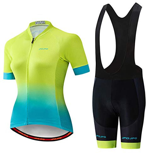 Hotlion Radtrikot Damen Sets Fahrradkleidung Frauen Kurzarm Sommer Fahrradbekleidung Rennrad Outfit JP2