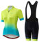 Hotlion Radtrikot Damen Sets Fahrradkleidung Frauen Kurzarm Sommer Fahrradbekleidung Rennrad Outfit JP2