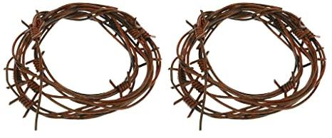Milageto 2Pc 8ft Platic Rusted Stacheldraht Home Party Hängende Dekoration