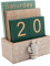 Ewiger Kalender, Buery Holzkalender, Blockkalender, Vintage, Holzblock, Kalender für Zuhause, Büro, Schreibtischzubehör (grün)