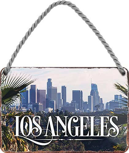 schilderkreis24 Blechschilder Kollektion 18x12cm – Städte-Motive aus aller Welt: Dekoration & Geschenkidee für Weltenbummler (Los Angeles)