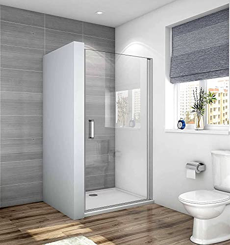 Acezanble 76x185cm Duschtür Nischentür Duschabtrennung Drehtür 5mm glas