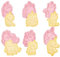 Aatpuss Pack of 6 Plastic Cookie Cutters, Unicorn Cookie Cutters, Plastic Stamp Set, Shape Cutters, Baking Moulds for DIY Biscuits