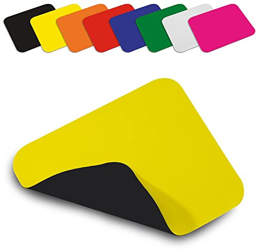 ANTEVIA - Tapis de Souris Original Jaune 22 x 18cm |Plus DE 10 MODELES| Antidérapant (Vaniat Jaune)