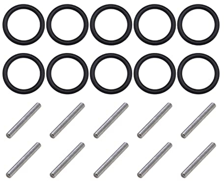 ECSiNG 10 Paar Ersatz-O-Ring & Stift 3 mm Schlagring und Stift 3 x 25 mm Stecknüsse für 1/2 Zoll 20-22 mm Schlag-Stecknuss Gerüste Schlagschrauber Nadellager