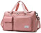 Suruid Sac de Sport, Sac de Voyage Femme et Homme Grande Capacité avec Compartiment Chaussure Poche Humide et Manchon pour Chariot Léger et Portable Sac Weekend, Fitness Rose