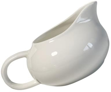 Housoutil Sauciere Porzellan Weiß, Milchkännchen, Tee Fairness Cup, Estliches Milchkännchen Porzellan Für Bratensoße Salat Steak Küche Restaurant BBQ