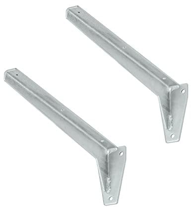 siwitec L-Profil-Konsole 330 x 100 x 53 mm | 2er-Set Regalwinkel mit 75 kg Traglast | Schwerlastträger für Regale | Profilkonsole | Regalträger