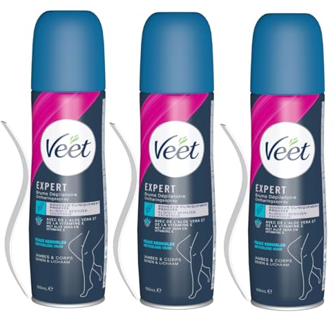 Veet Epilier-Spray – empfindliche Haut – 150 ml (450 ml)