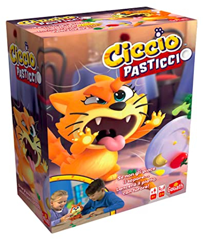 Goliath - CICCIO PASTICCIO - Gioco da Tavolo per Bambini dai 4 Anni - Gioco d'Azione con Gatto - Stimola Riflessi e Attenzione - per 2-4 Giocatori -Partite da 20 Minuti - Versione in Italiano