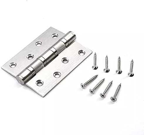 2Pcs 5 inch Door Hinge,Ball Bearing Fire Door Hinges Satin Stainless Steel Fire Door Hinge Steel Fire Rated Internal Door Hinges