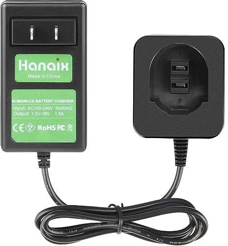 Hanaix 7.2v-18v Battery Charger for Black and Decker PS120 PS130 PS140 Ni-MH Black and Decker 18V Portable Charger