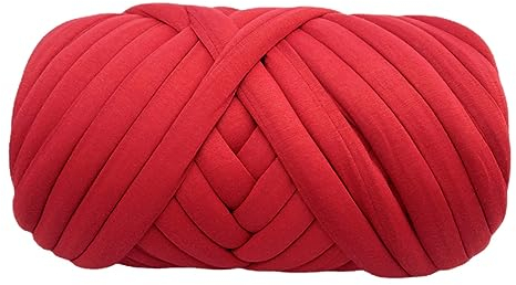 BICI Sperriges Strickgarn, Dicke Wolle Zum Häkeln,100g/250g/500g/1000g Sperrige Armstricken Wolle Super Chunky Garn Sperriges Vorgarn Für Armstricken, Häkeln Filzen, Teppiche Decke (groß Rot,1000g)